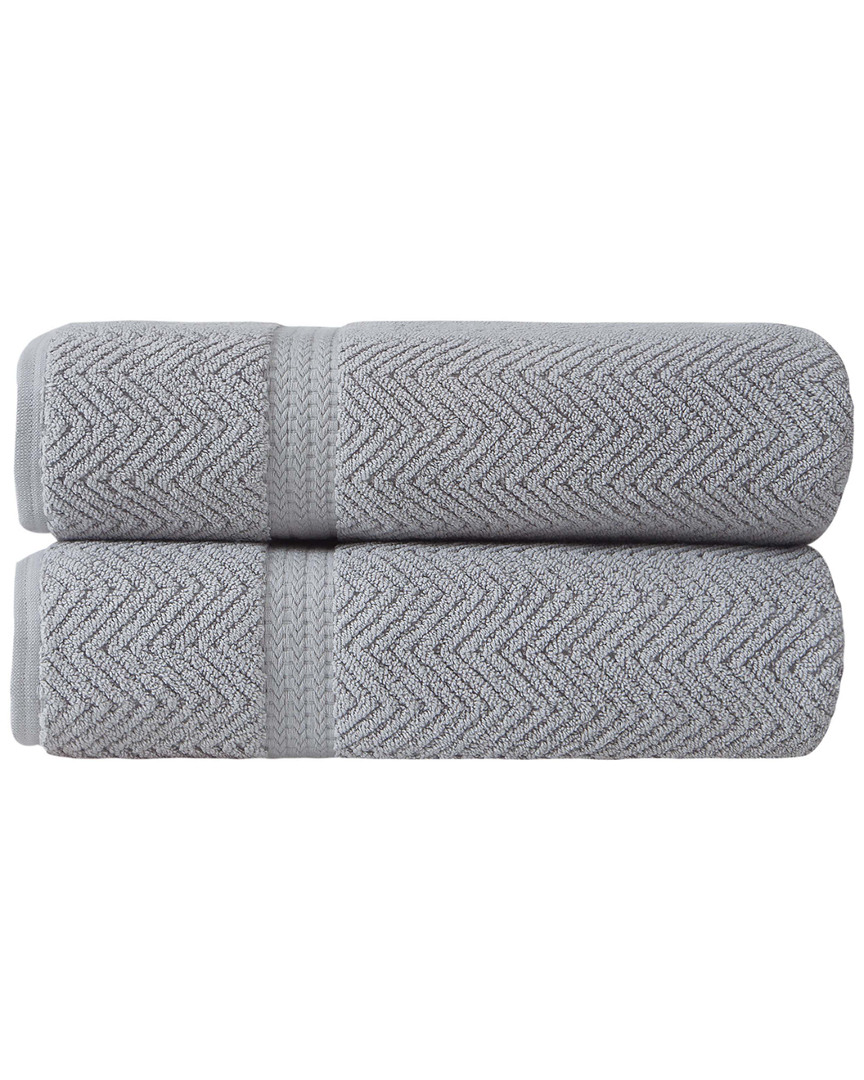 Ozan Premium Home Maui Bath Towels (set Of 2) In Grey