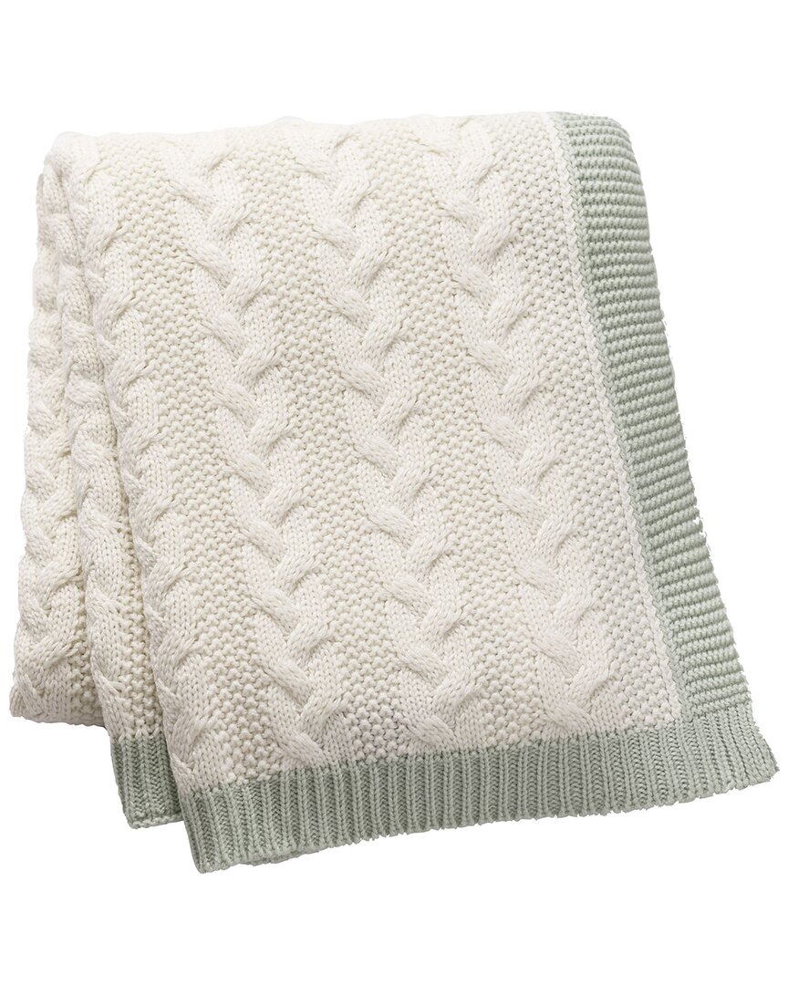 Allied Home Classic Peppermint Scented Cable Knit Throw In Neutral