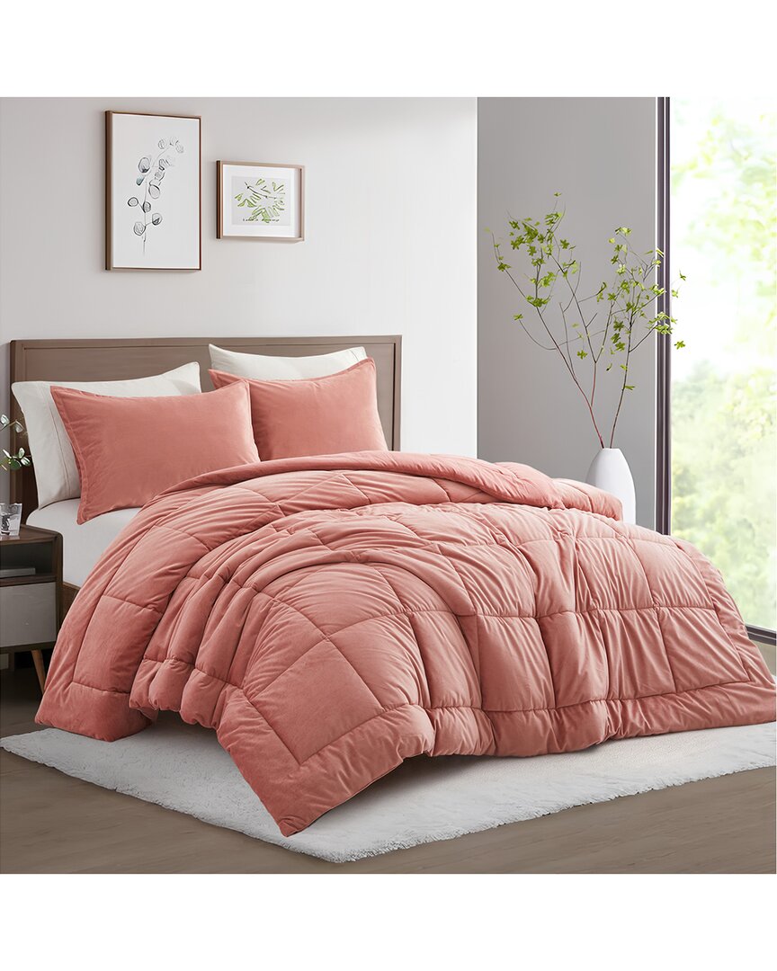 Unikome 3pc Velvet Plush Comforter Set