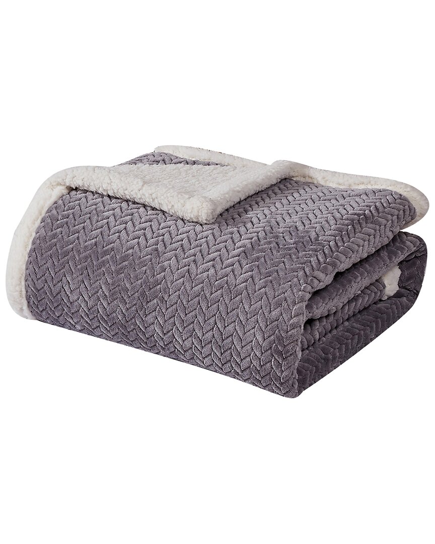 Luxury Home Braided Reversible Sherpa Throw Blanket