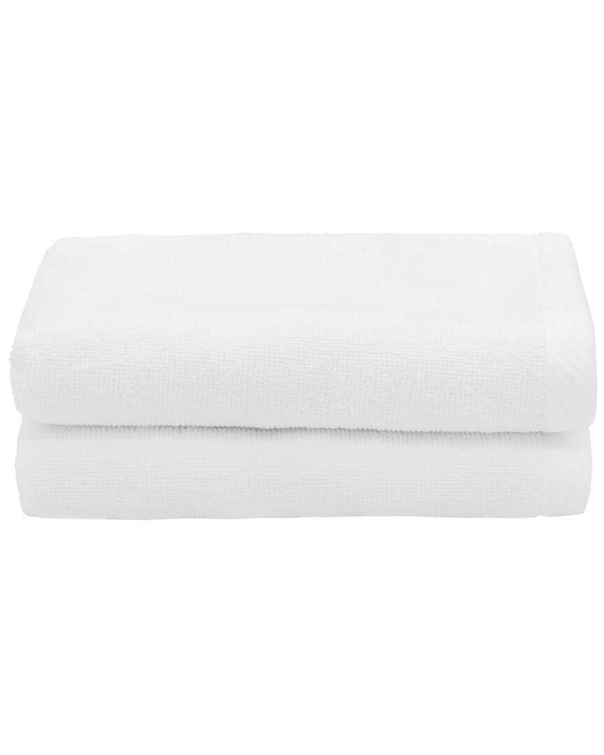 Linum Home Textiles 100% Turkish Cotton Ediree Fingertip Towels (set Of 2) In White