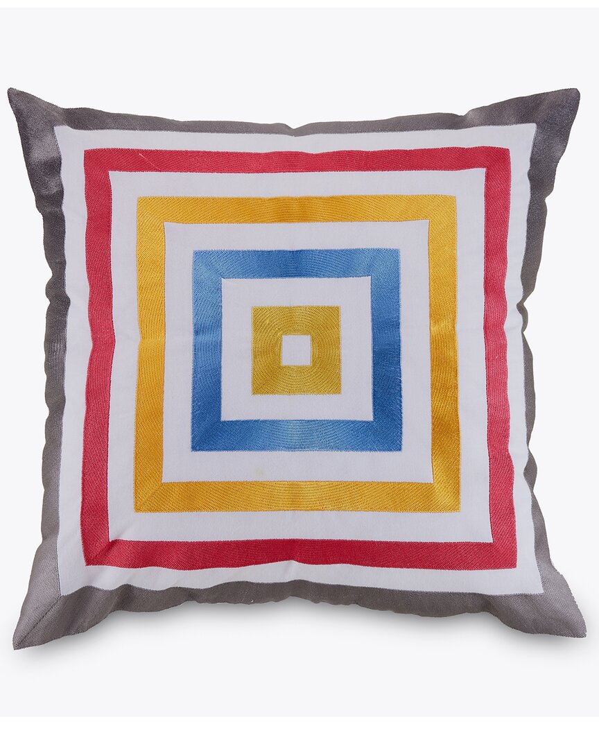 Trina Turk 200tc Satin Stitch Embroidered Square Pillow