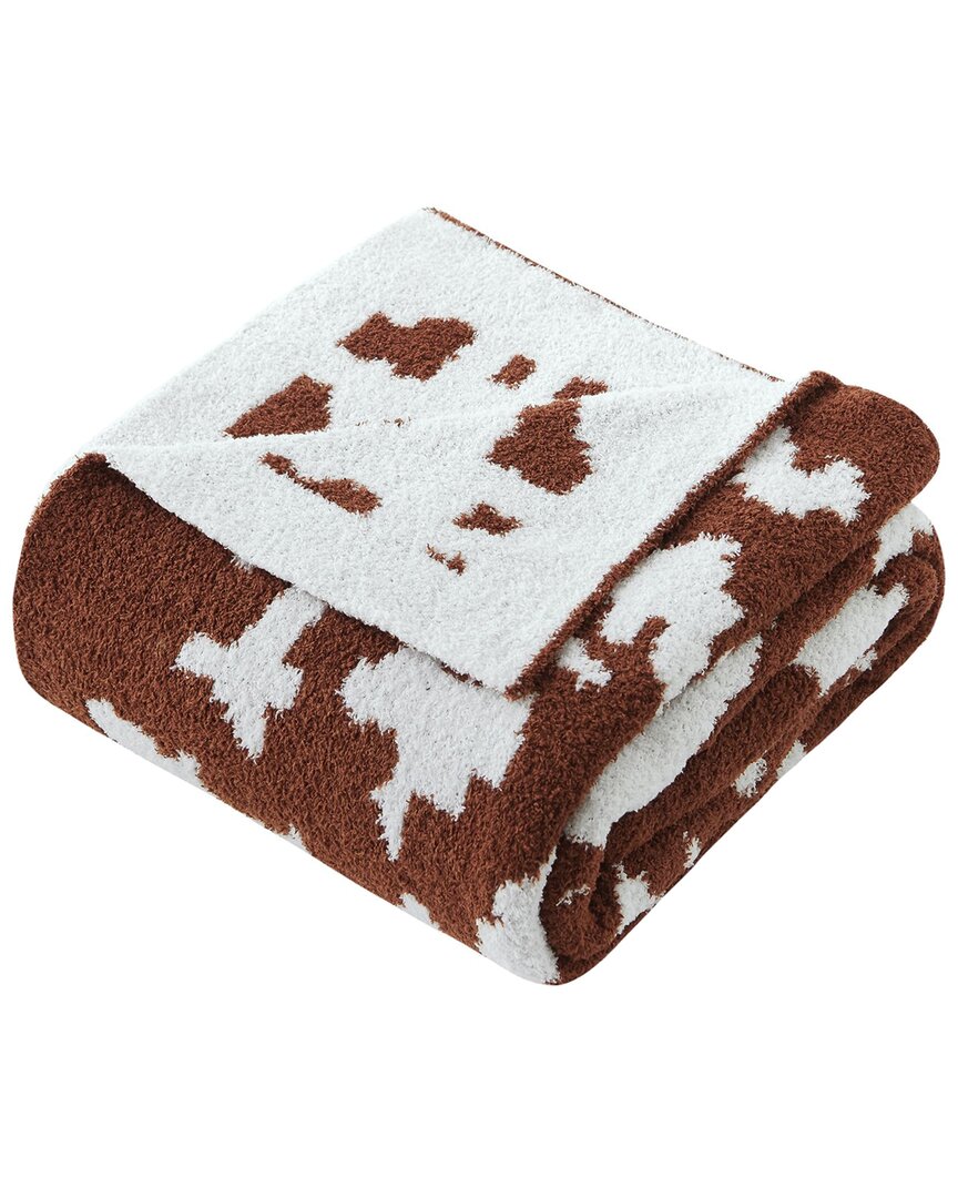 Sutton Home Jacquard Knit Throw Blanket In Brown
