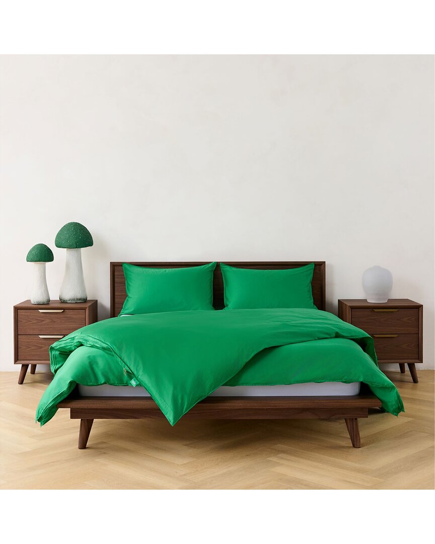 Canadian Down & Feather Company 300 Thread Count Duvet Cover Set In Green
