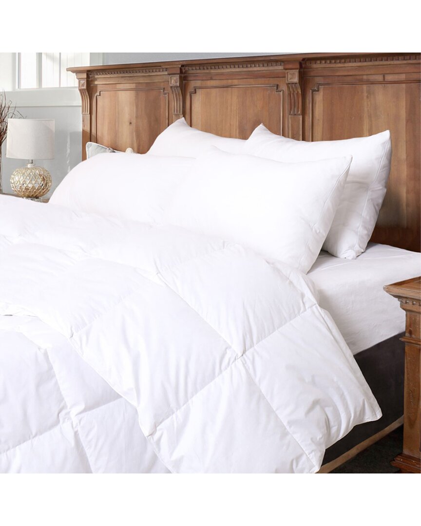Shop Melange Home White Down Comforter 650+ Power Fill With 300 Thread Count Cotton Percale Shell