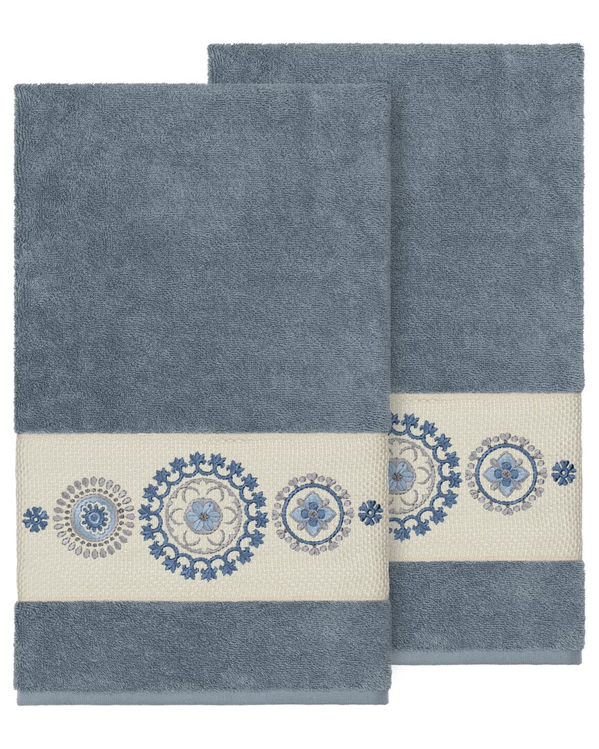 Shop Linum Home Textiles Isabelle Turkish Cotton 2pc Embellished Bath Towel Set