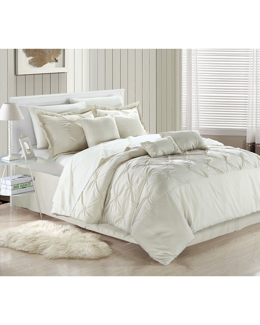 CHIC HOME CHIC HOME DESIGN VALDE 12PC BED IN A BAG COMFORTER SET