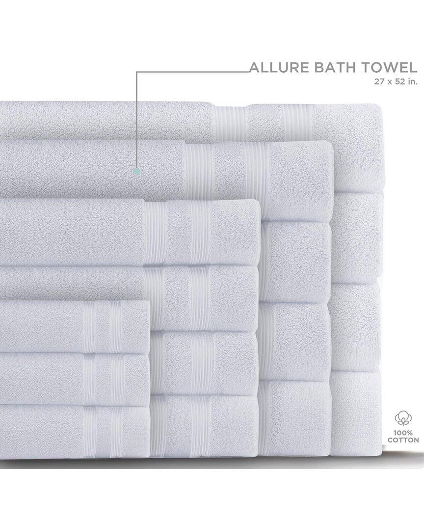 Moda At Home Allure 6pc Towel Set In Gray