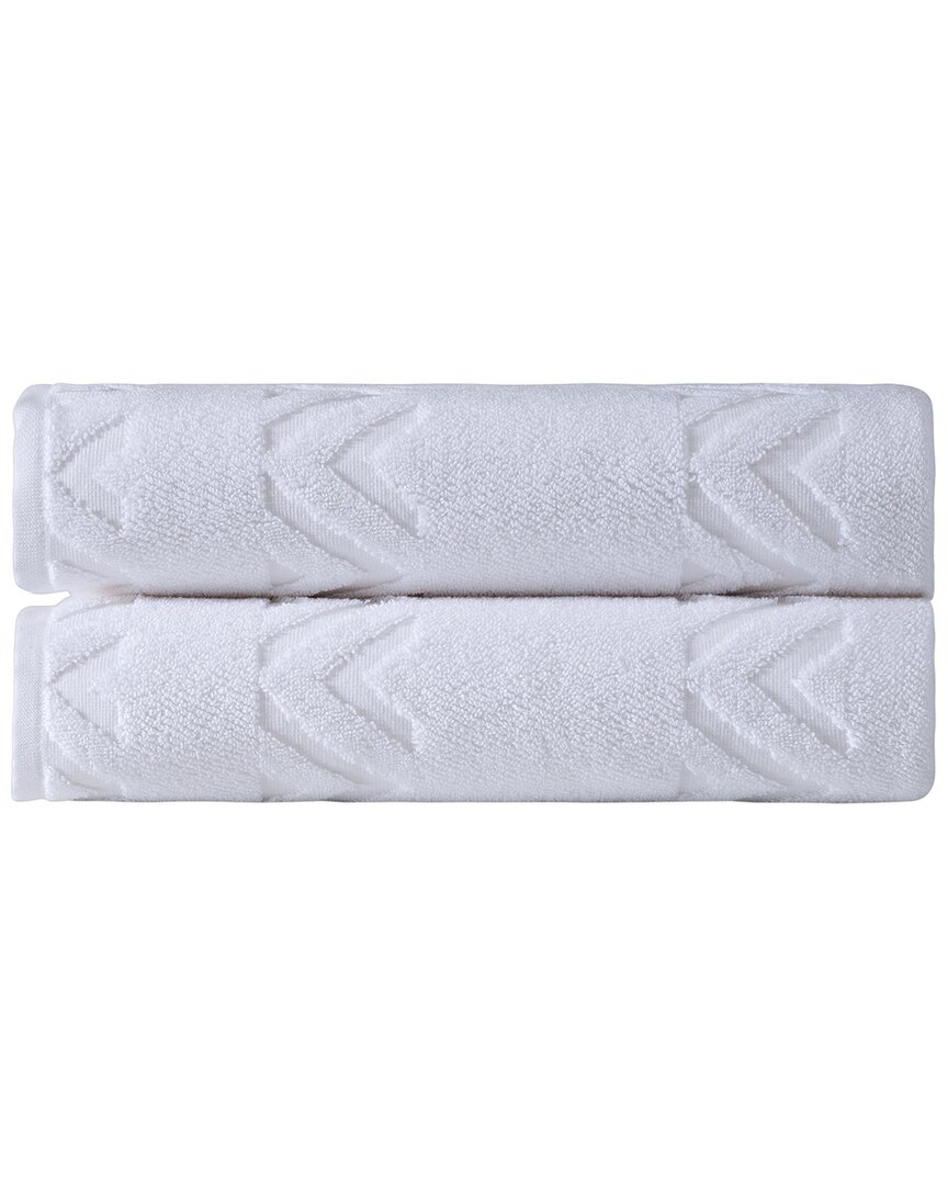 Ozan Premium Home Sovrano 2pc Bath Towels In White