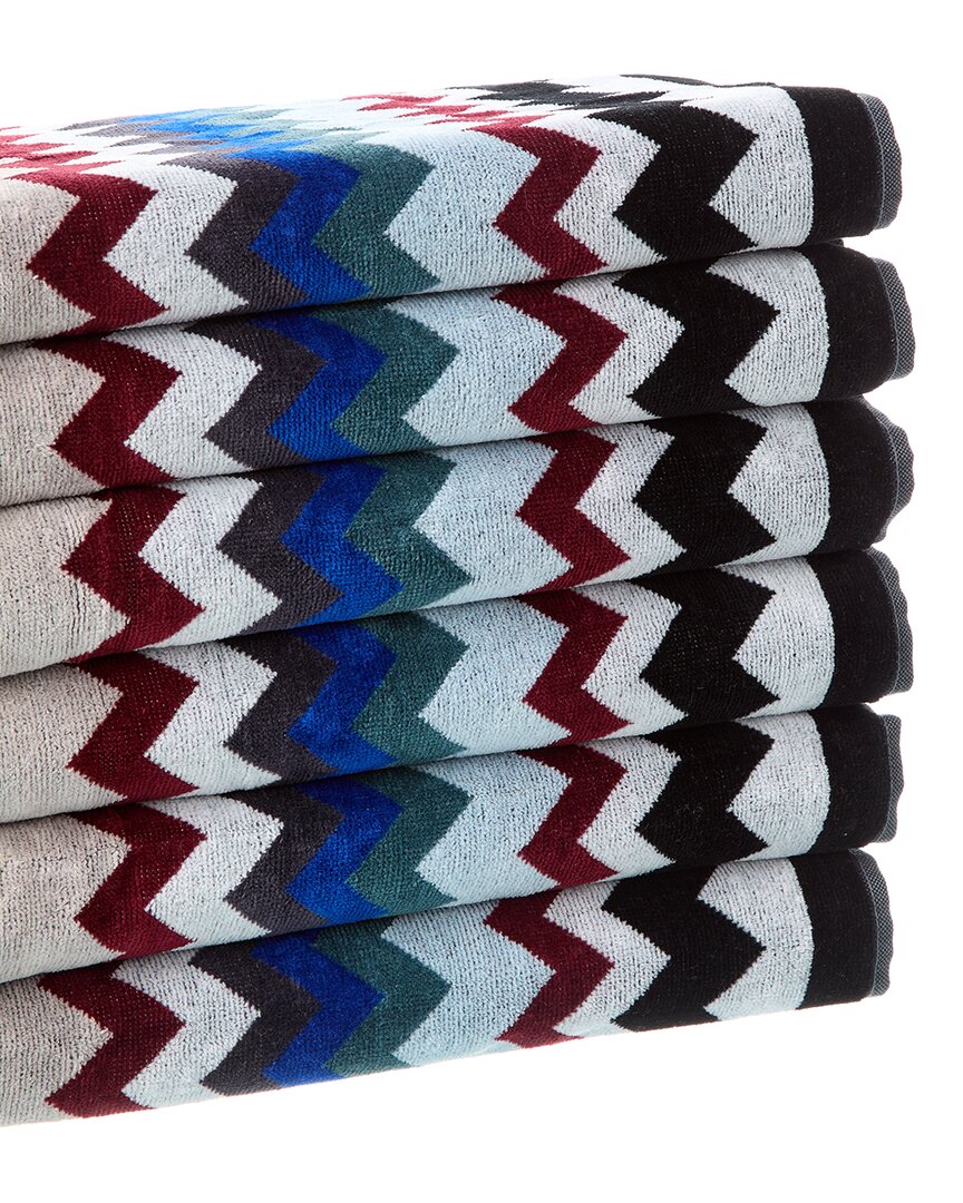 Missoni Home Cyrus Set Of 6 Bath Towels In Red
