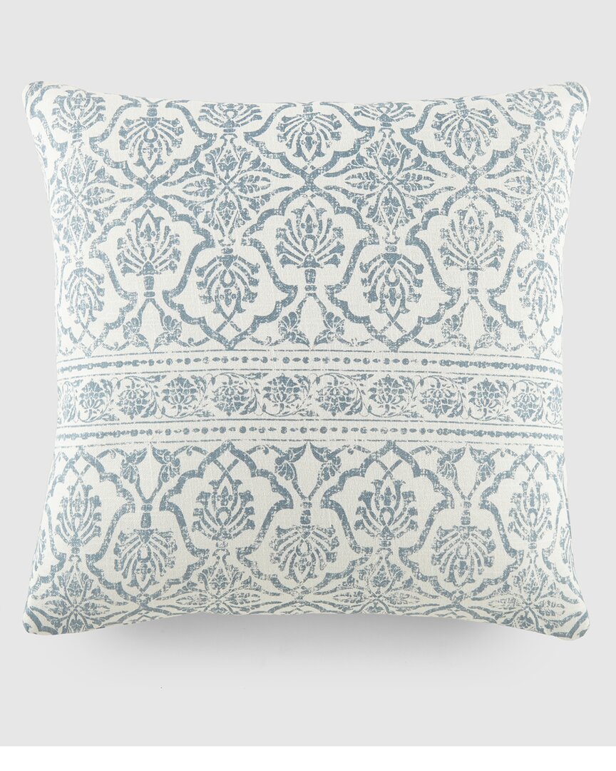 Home Collection Elegant Patterns Cotton Throw Pillow In Blue