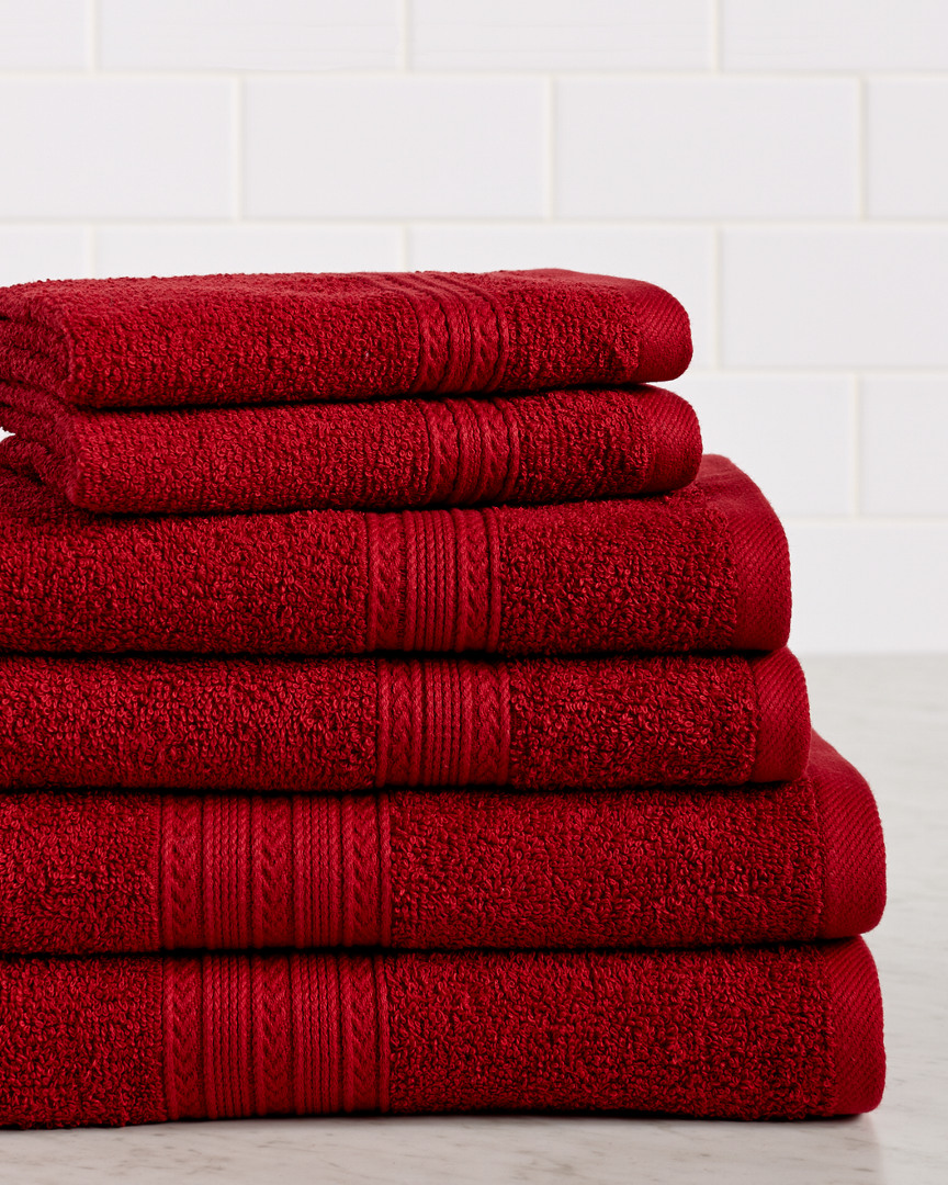 Superior Eco-friendly 6pc Solid Absorbent Towel Set
