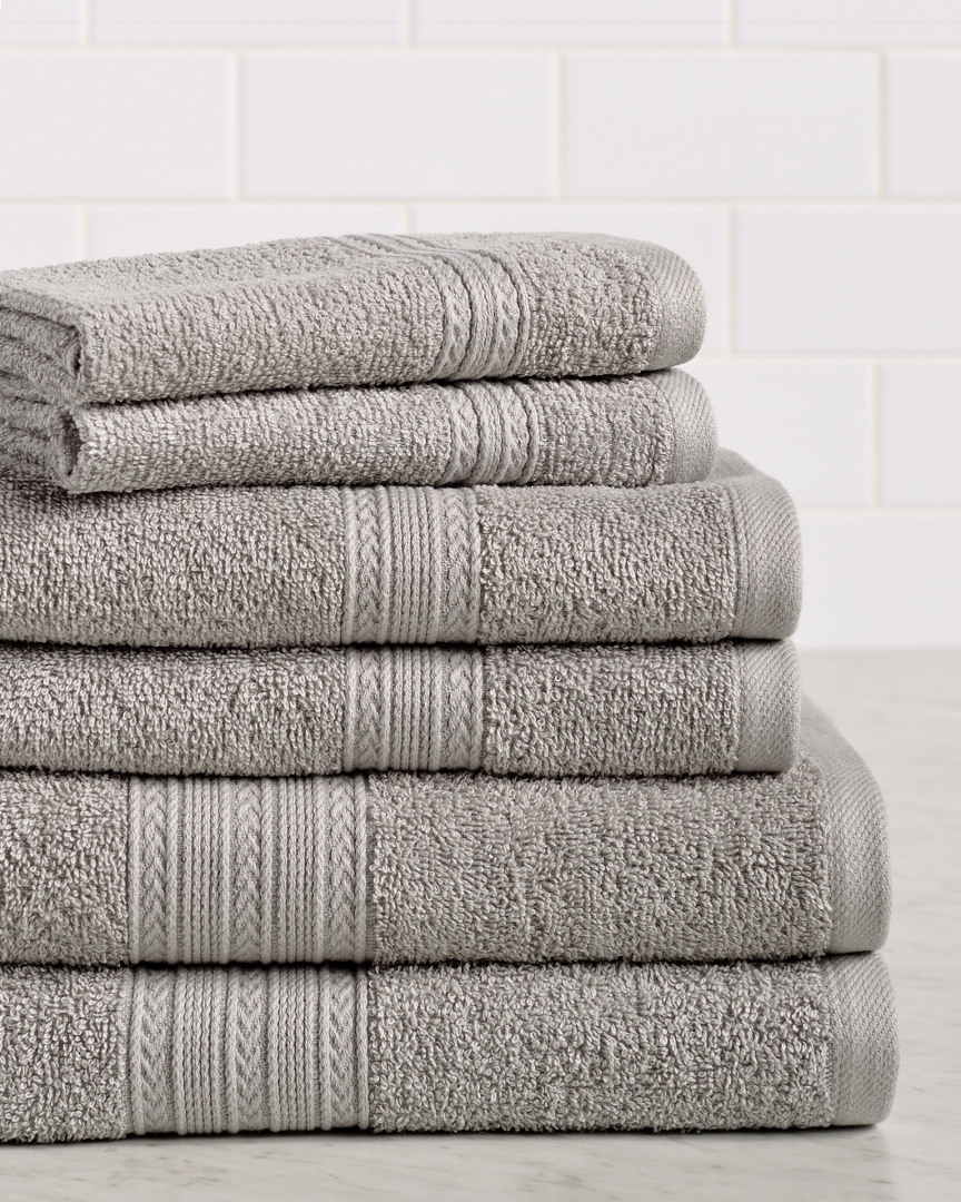 Superior Eco-friendly 6pc Solid Absorbent Towel Set