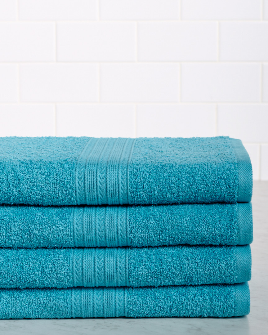 Superior Set Of Four Eco-friendly Bath Cotton Towels