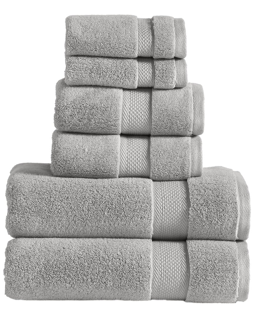 Modern Threads Luxury Quick-dry 6pc Towel Set In Gray