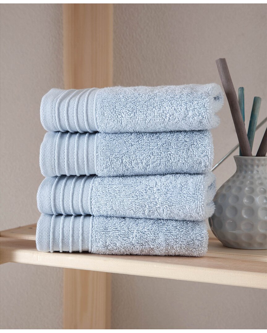 Ozan Premium Home Organic 4pc Washcloths In Blue
