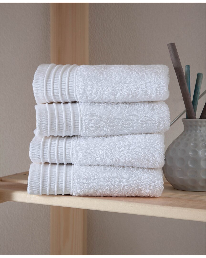 Ozan Premium Home Organic 4pc Washcloths In White