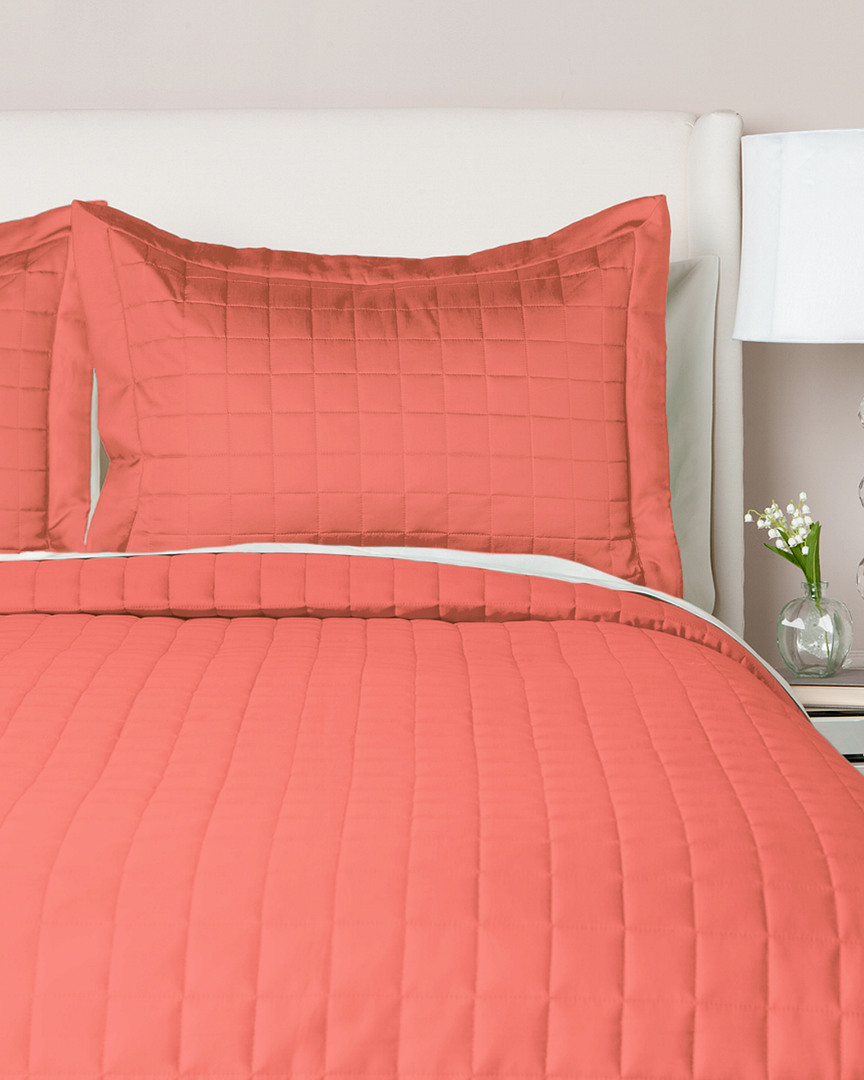 Belle Epoque 700tc Quilted Cotton Coverlet Collection In Orange