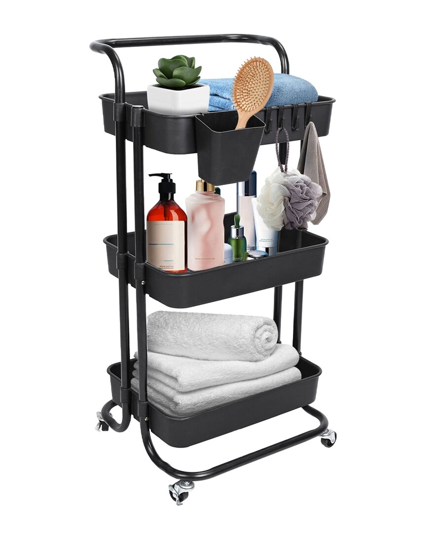 FRESH FAB FINDS FRESH FAB FINDS 3-TIER ROLLING UTILITY CART