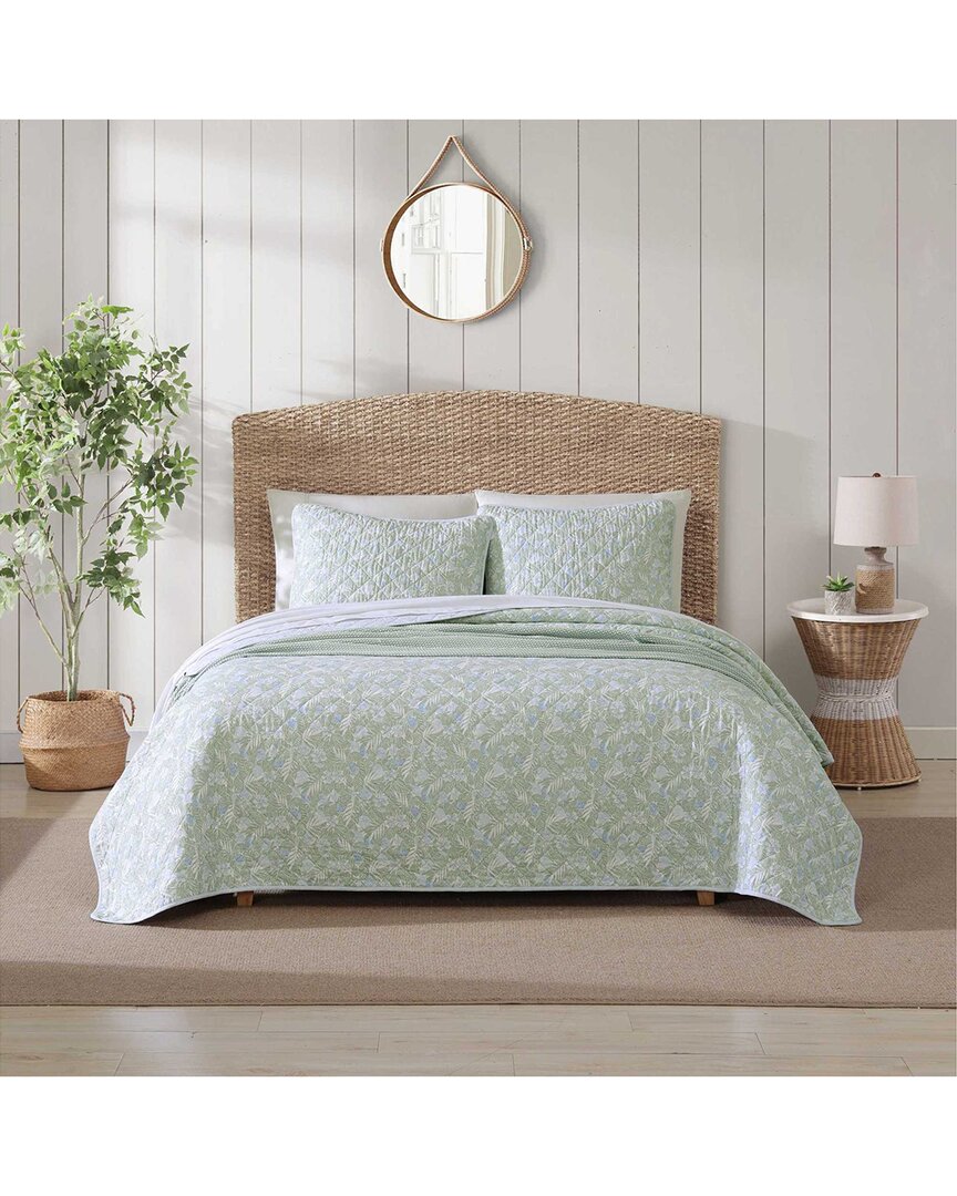 Shop Tommy Bahama 136 Thread Count Pineapple Bloom Reversible Quilt Set