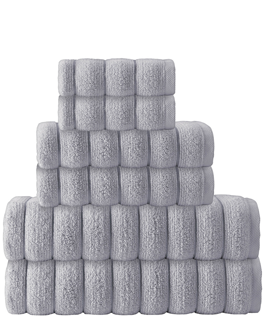 Enchante Home Set Of 6 Vague Turkish Cotton Towel Set