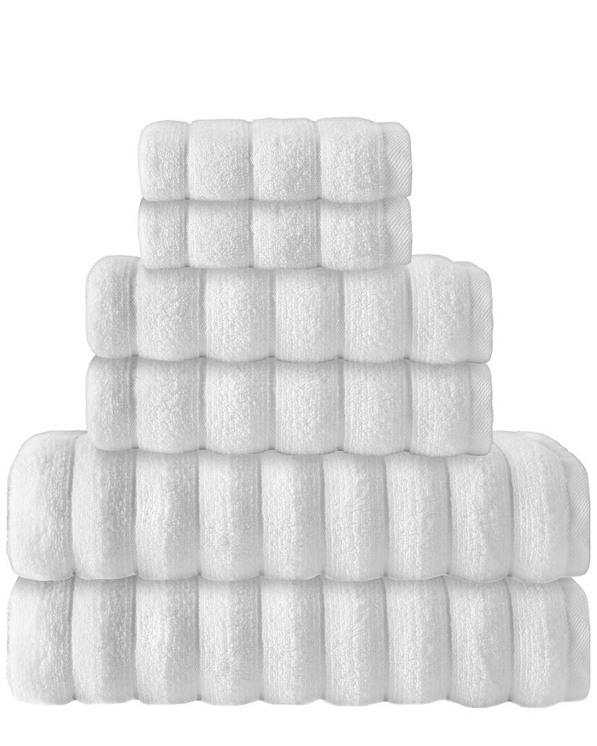 Enchante Home Set Of 6 Vague Turkish Cotton Towel Set