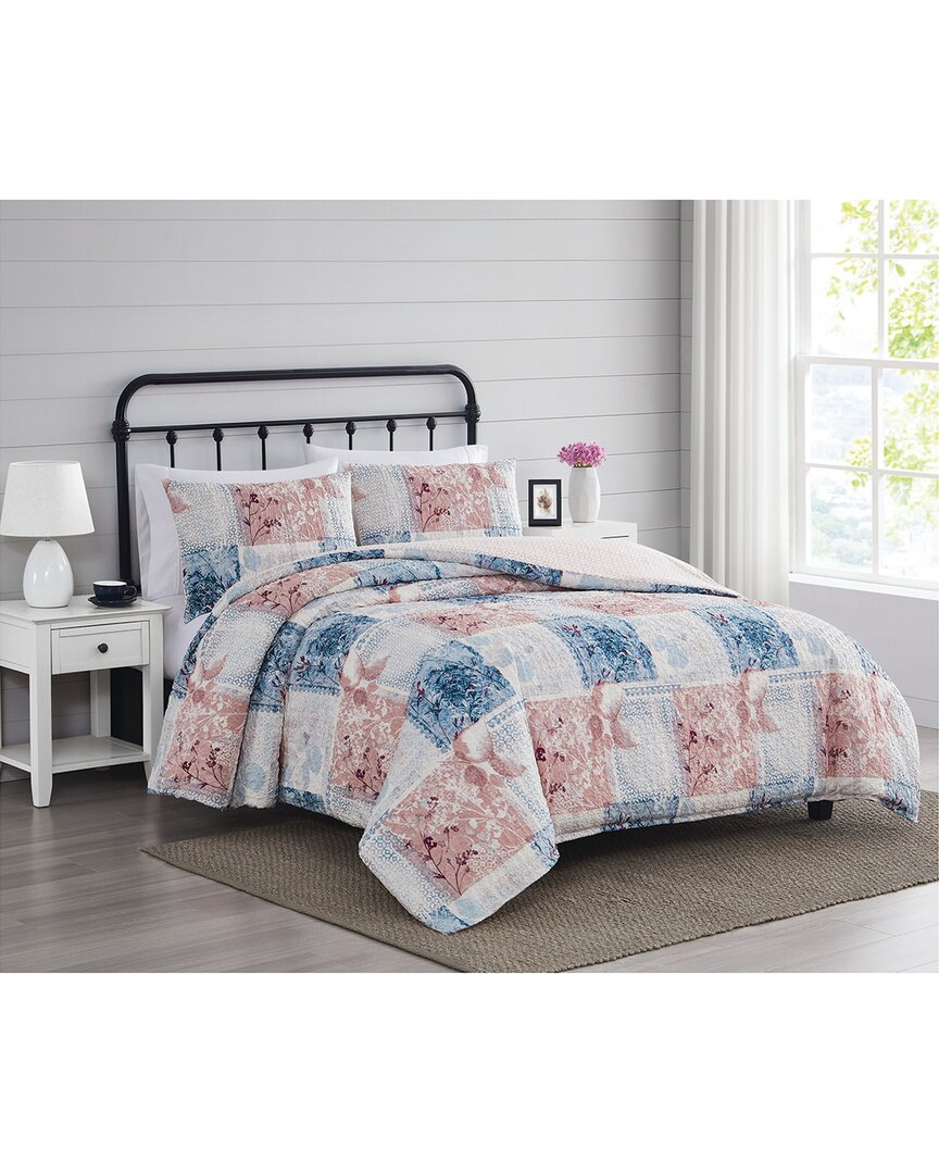Cannon Textured Lotte Patchwork Duvet Cover Set