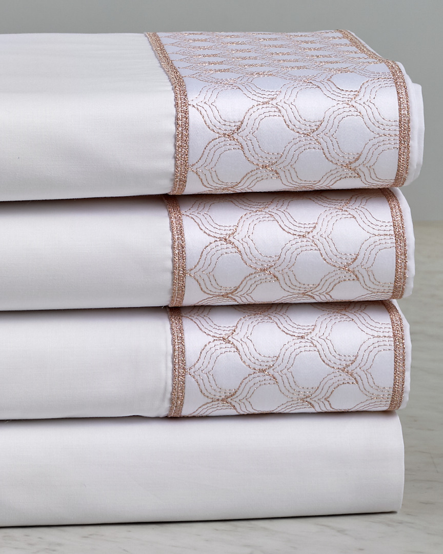 Maurizio Italy Taj Mahal Embroidered Sheet Set