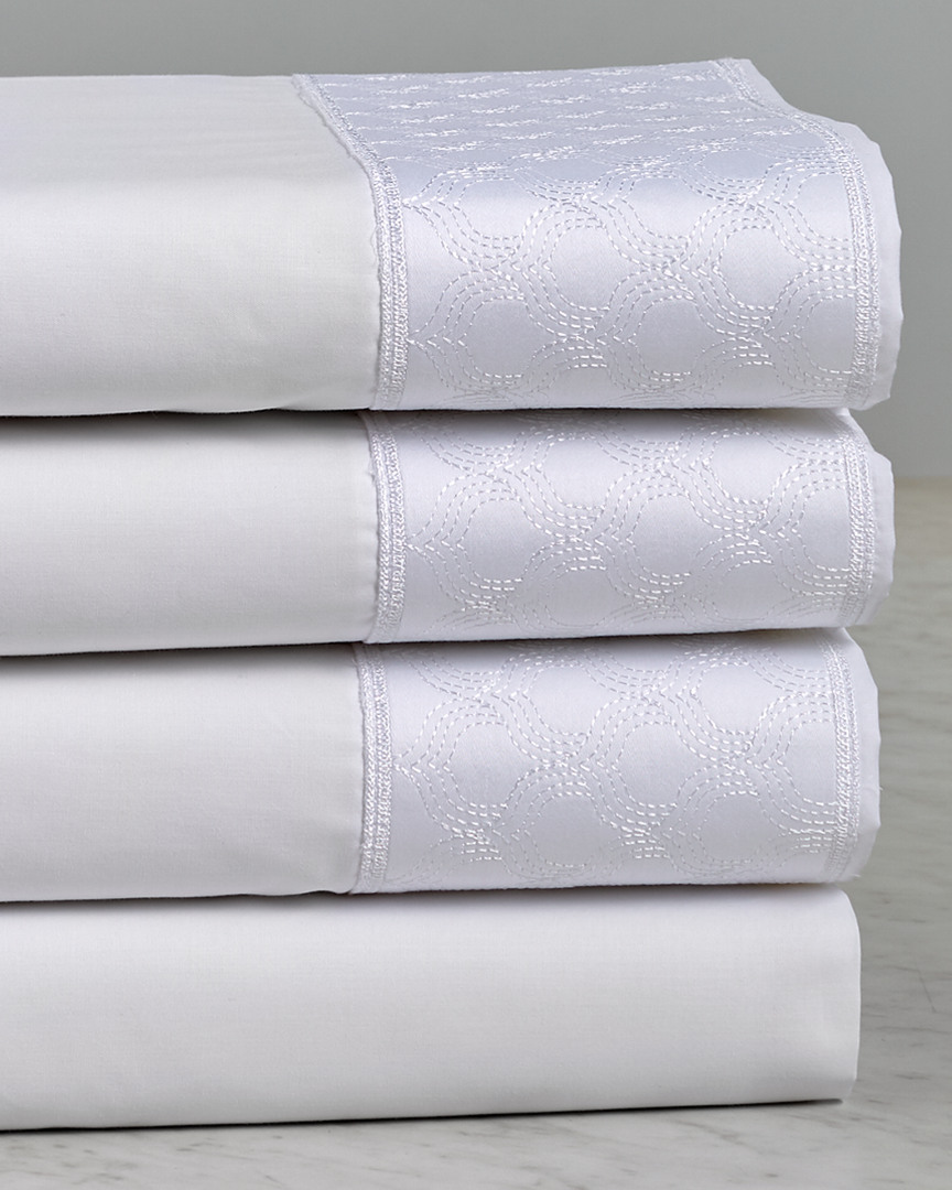 Maurizio Italy Taj Mahal Embroidered Sheet Set