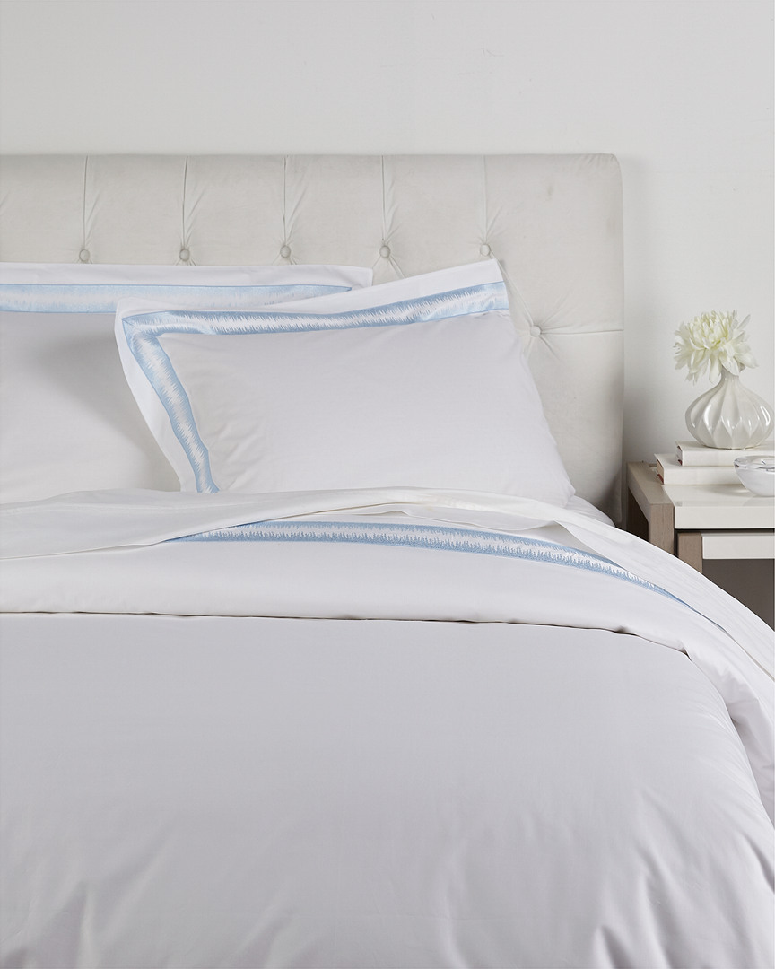 Maurizio Italy Jaws Embroidered Duvet Set In White