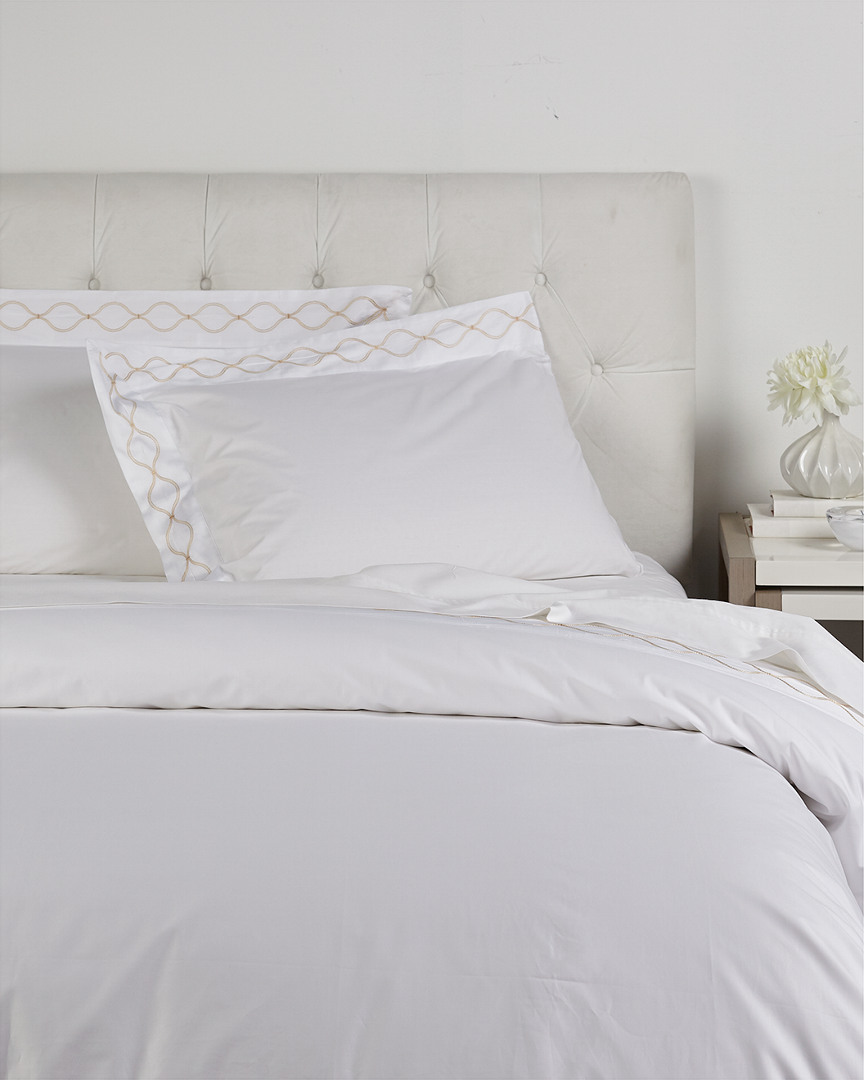 Maurizio Italy Royal Trellis Duvet Set In White