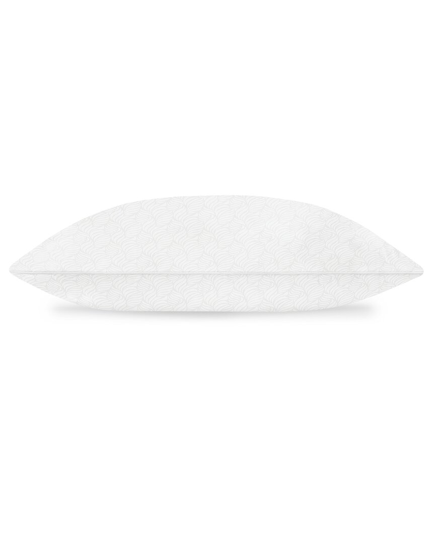 Sensorpedic Discontinued  Fiber Filled Bed Pillow With All Natural Cbd Infused Cotton Cover In White