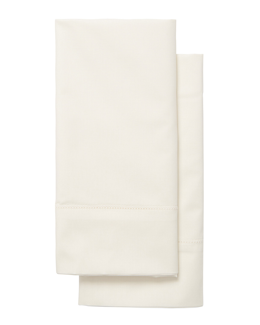 Shop Frette Lux Percale Ivory Pillowcase Pair
