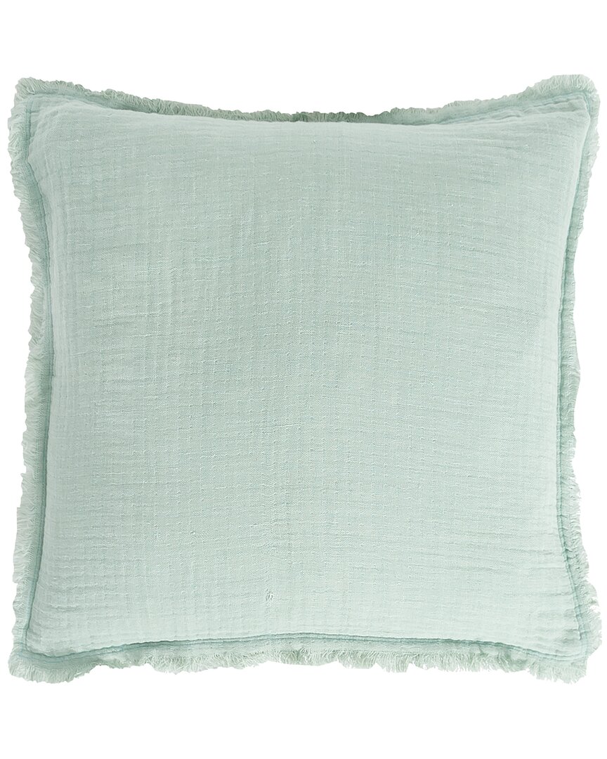 Elisabeth York Discontinued  Sea Glass Feather Gauze Pillow