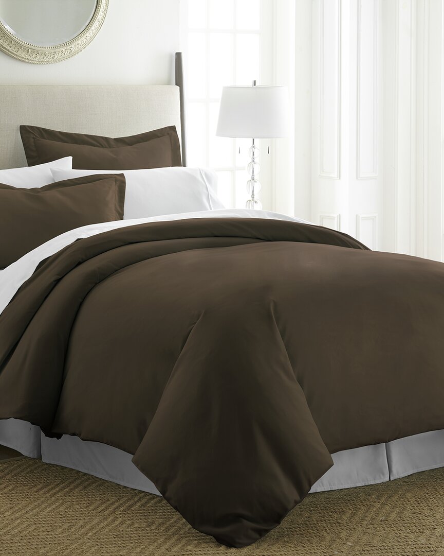 Home Collection Premium Ultra Soft 3pc Duvet Cover Set In Brown