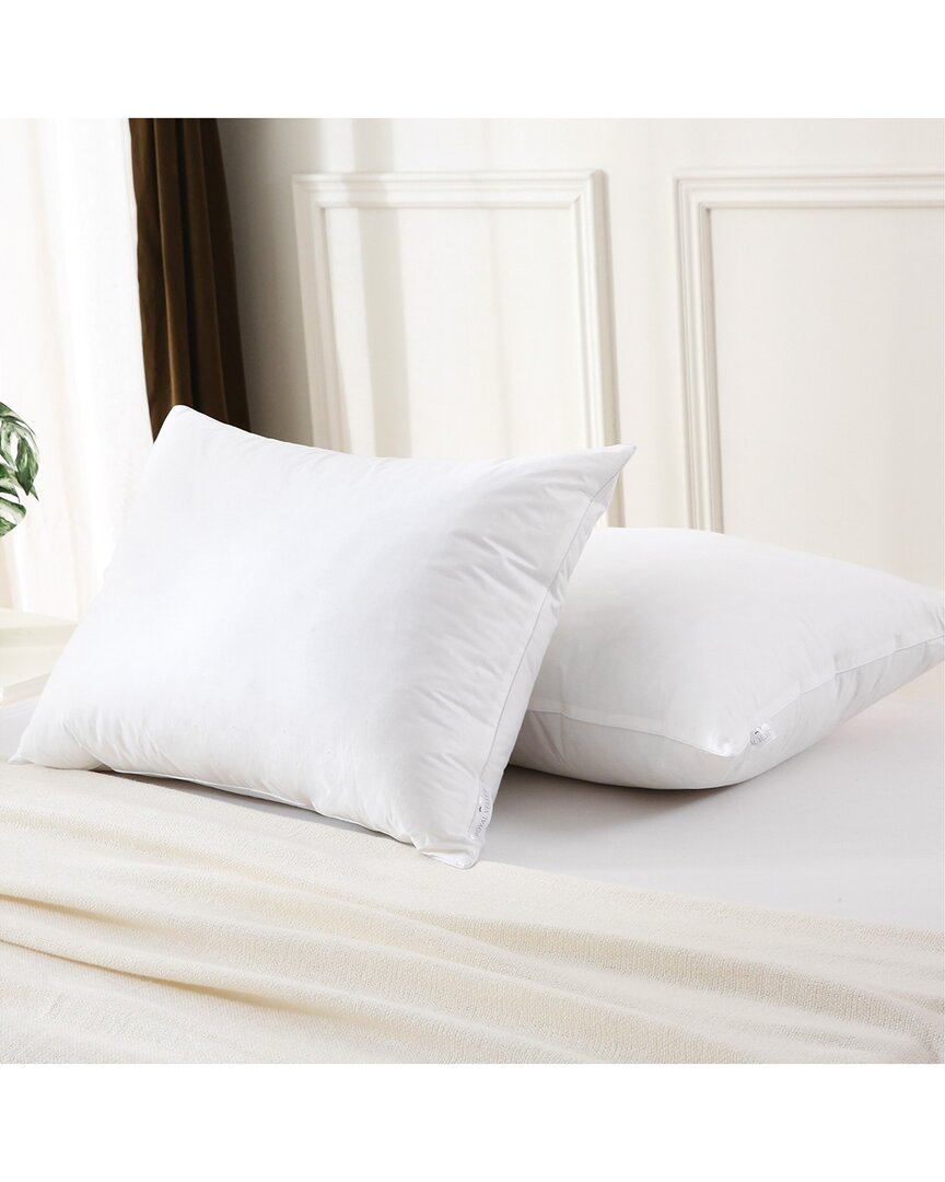 Shop Royal Velvet Set Of Two 233 Thread Count White Goose Feather Down Blend Pillows