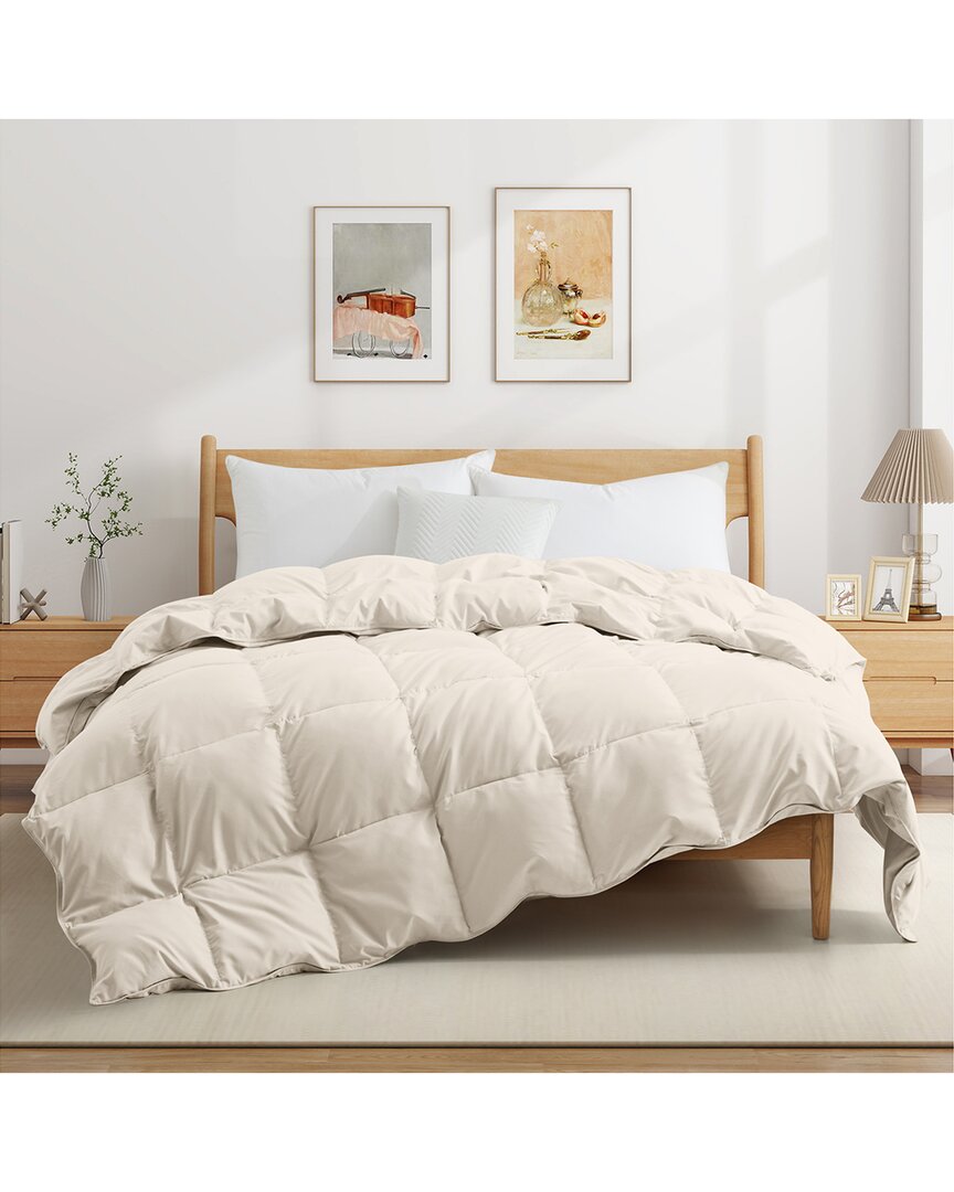 Shop Unikome 360 Thread Count Lightweight White Goose Down & Feather Fiber Comforter