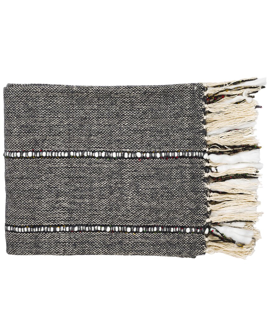 Surya Galway Charcoal Throw In Multi