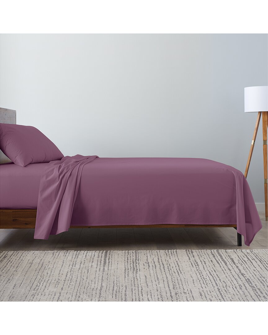 Shop Ella Jayne Super Soft Triple Brushed Microfiber Sheet Set In Purple