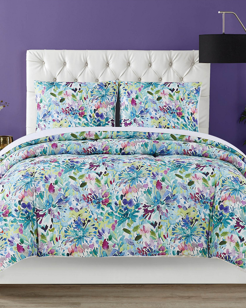 Shop Christian Siriano Ny Dahlia 3pc Comforter Set In Multi