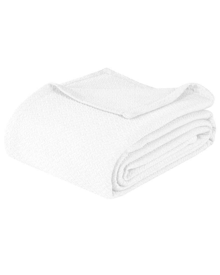 Superior Nobel Cotton Textured Chevron Lightweight Woven Throw Blanket