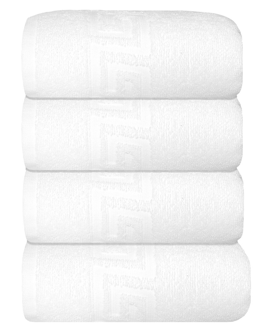 Ozan Premium Home 3pc Milos Greek Key Pattern Hand Towel Set