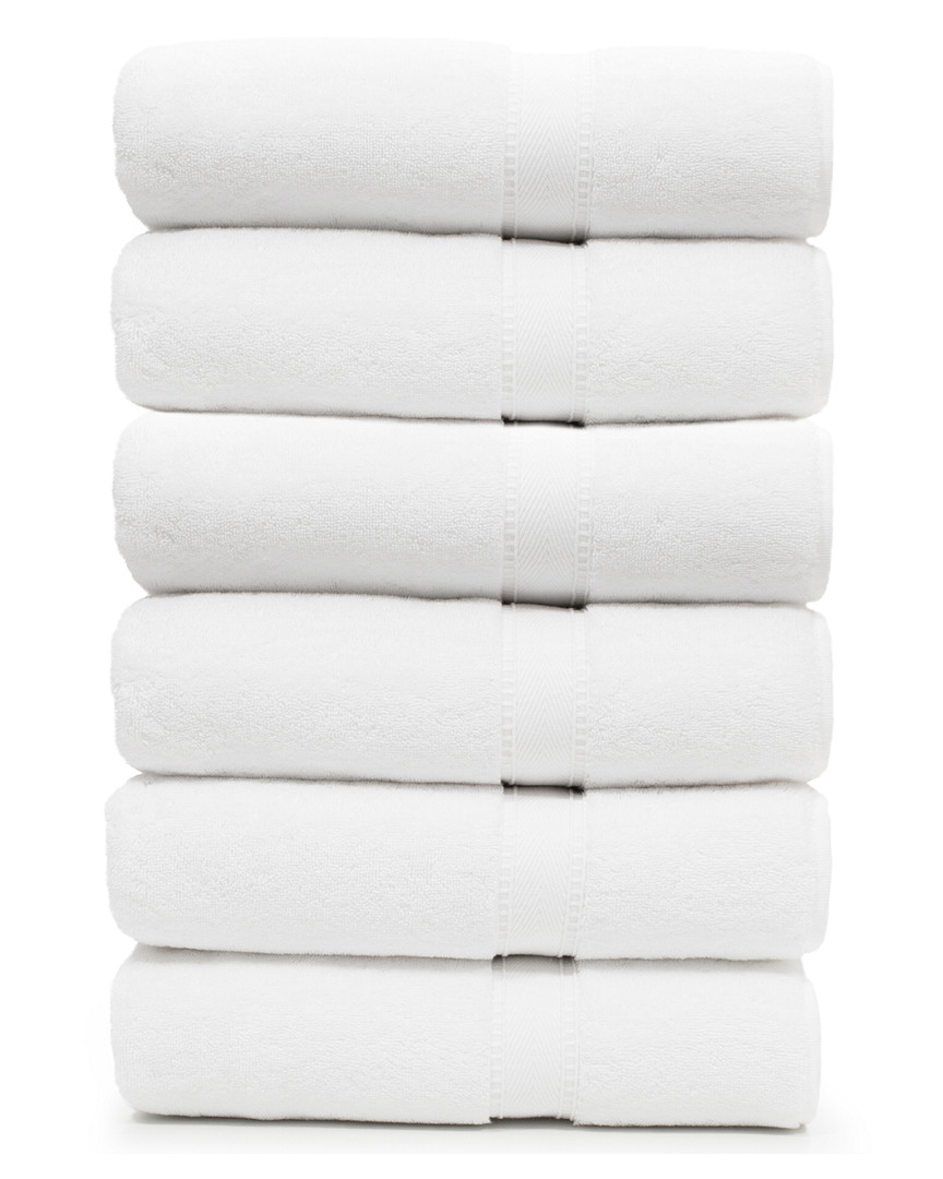 Linum Home Textiles Set Of 6 Sinemis Terry Bath Towels In White