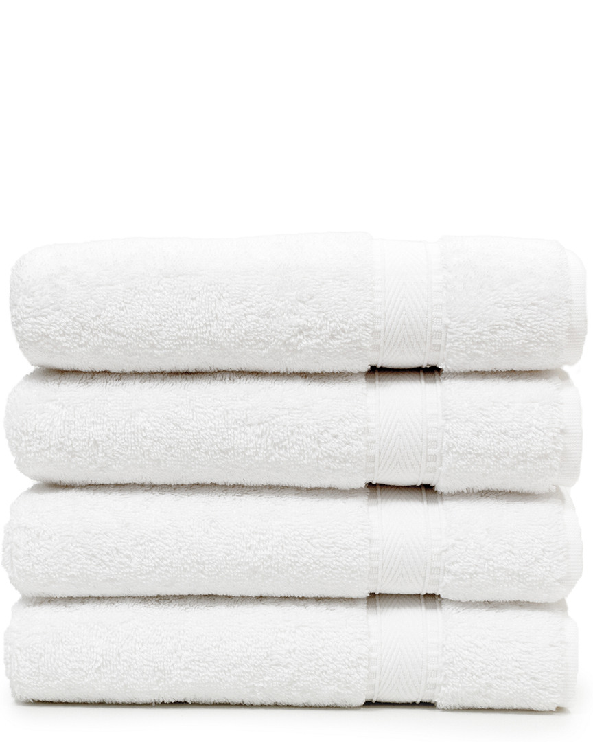 Linum Home Textiles Set Of 4 Sinemis Terry Hand Towels In White