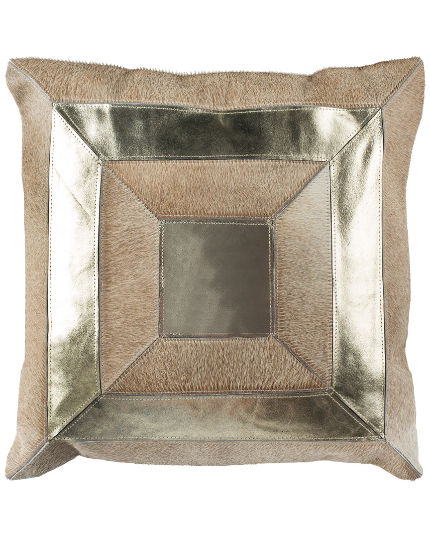 Safavieh Covina Metallic Cowhide Pillow