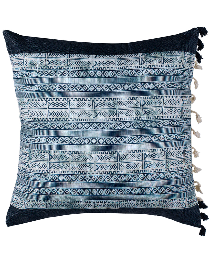 Safavieh Linnet Pillow In Deep Blue/grey