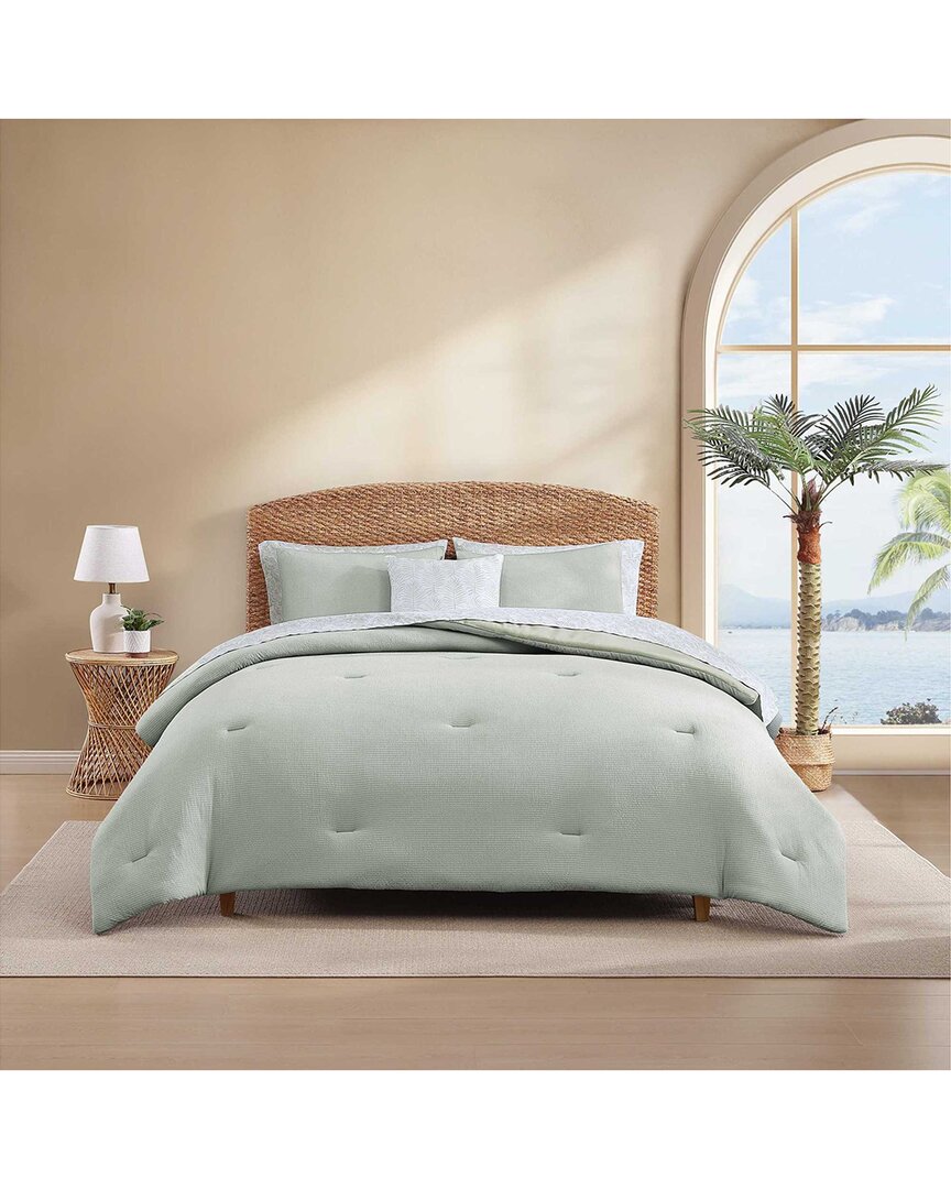 Tommy Bahama Seersucker Solid Comforter Bonus Set