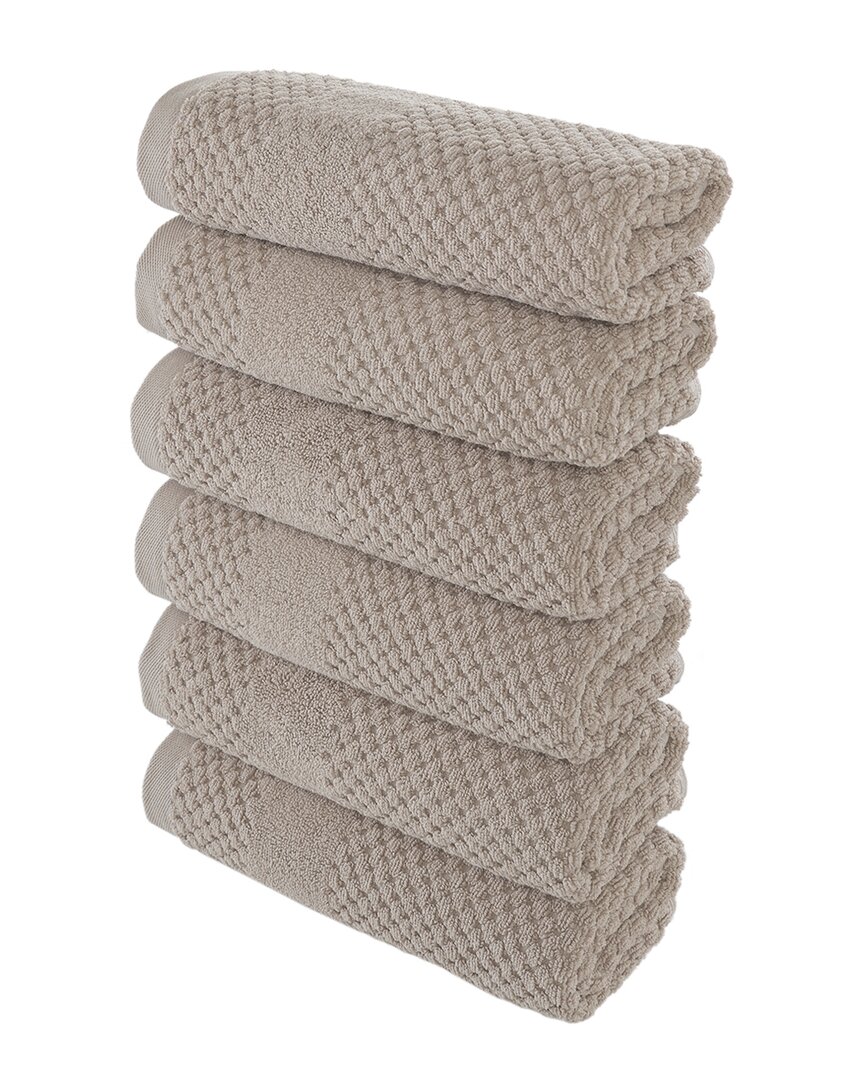 ALEXIS ALEXIS ANTIMICROBIAL HONEYCOMB HAND TOWEL PACK OF 6