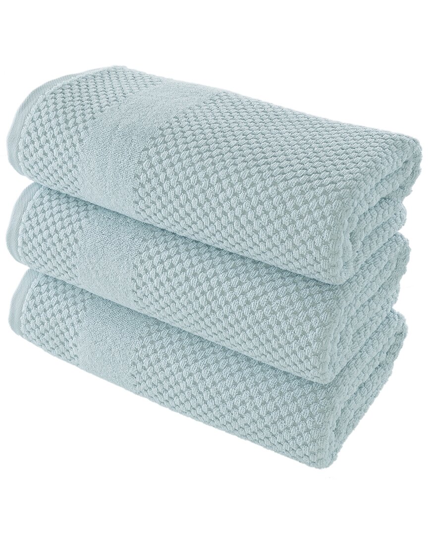 Alexis Antimicrobial Honeycomb Bath Towel Pack Of 3 In Burgundy