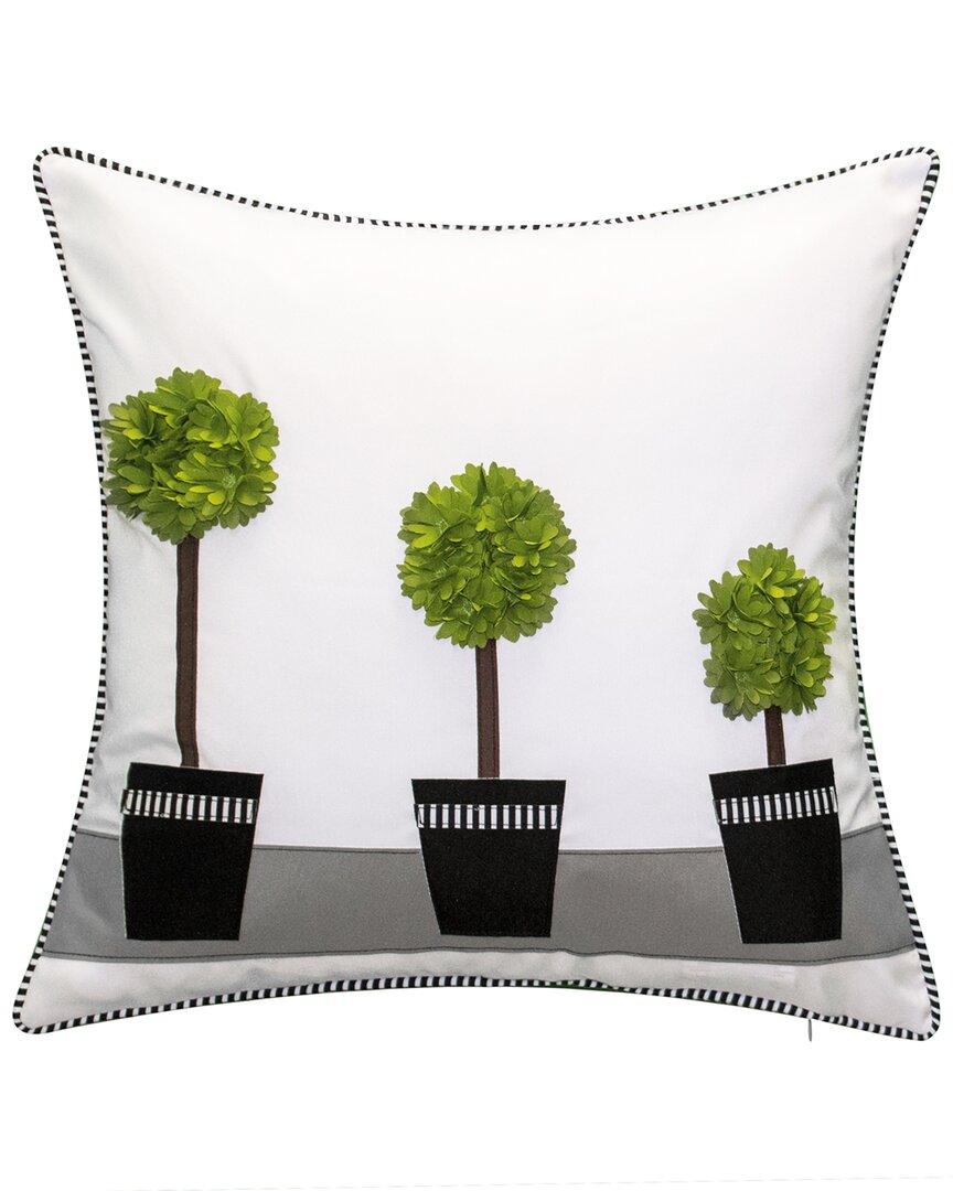 Edie Home Set Of 2 Indoor/outdoor Modern Dimensional Topiary Decorative Pillows In Multi